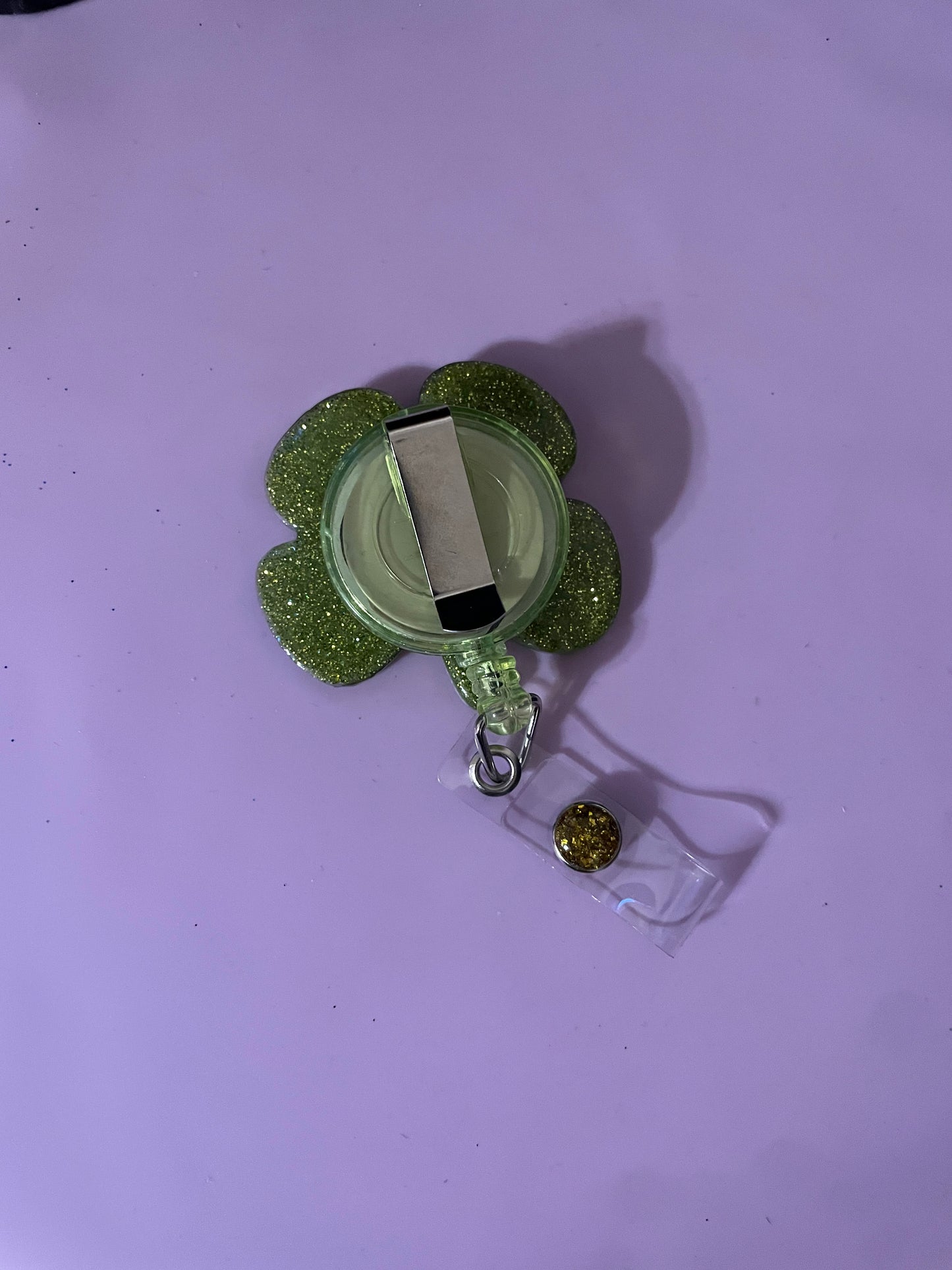 Four Leaf Clover Badge Reel