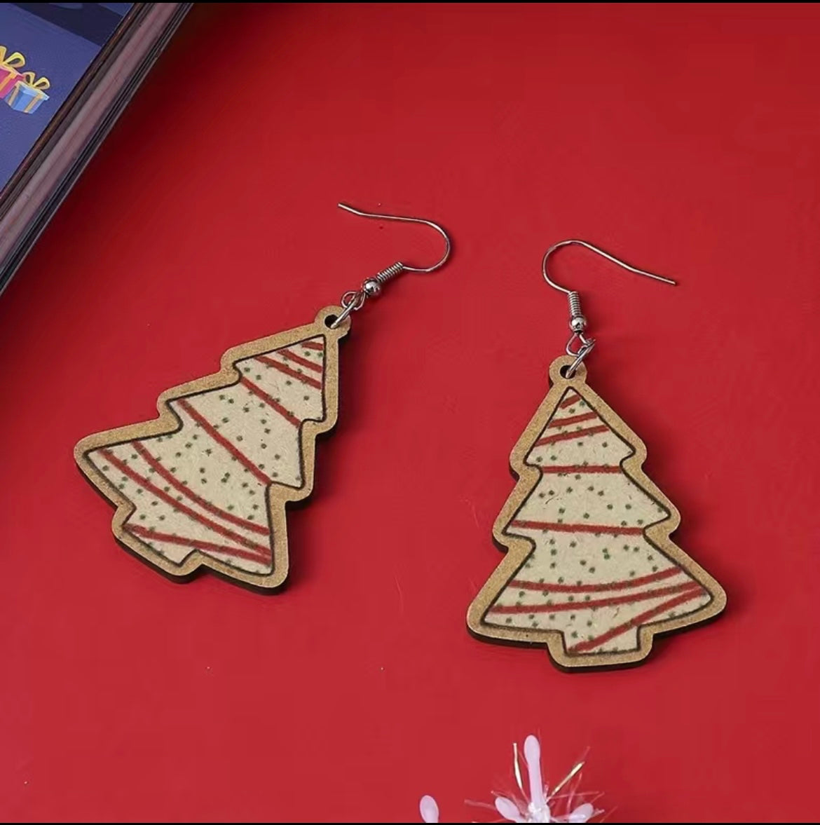 Retro Christmas Dangle Earrings