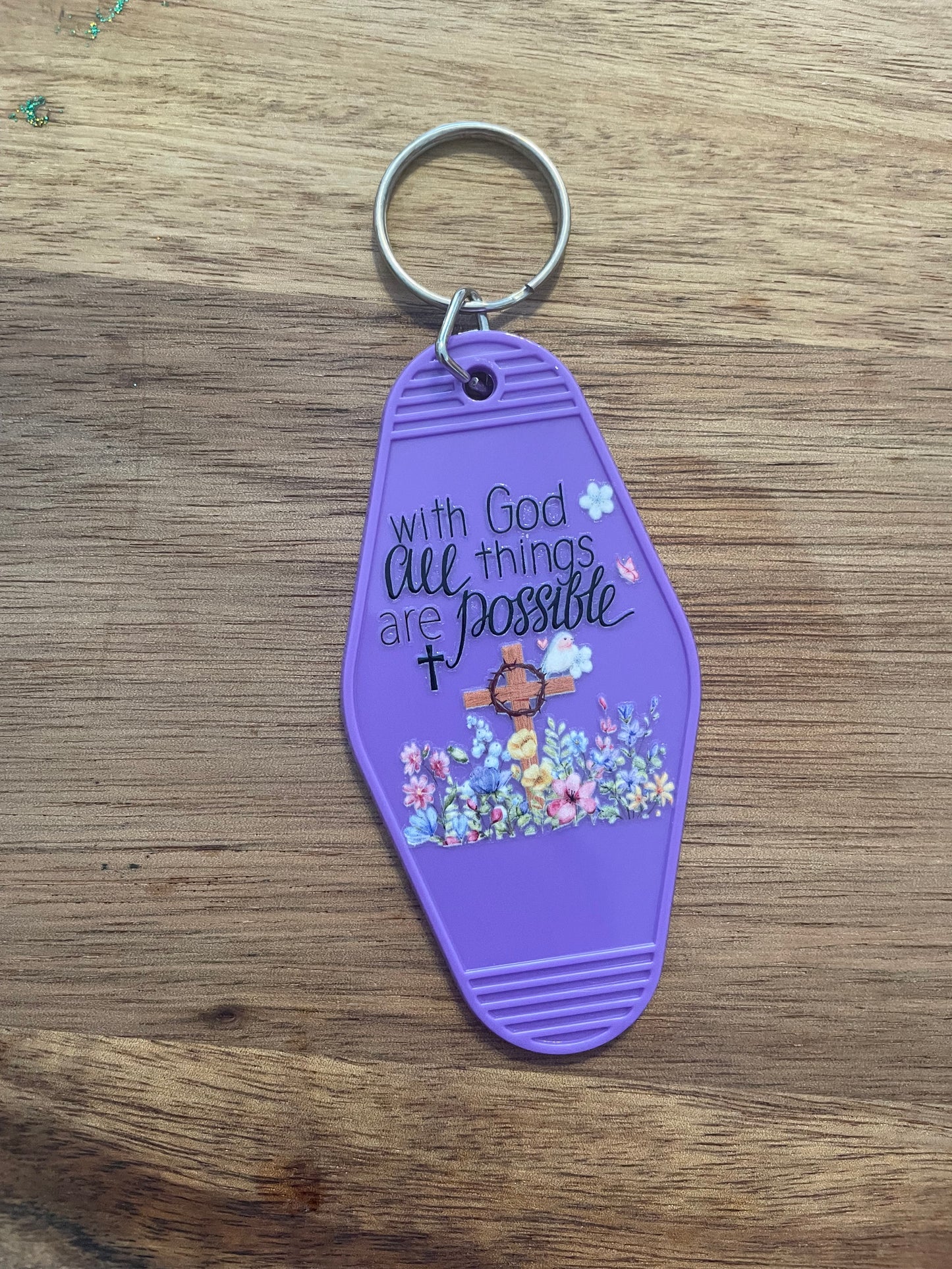 Cow Motel Keychain