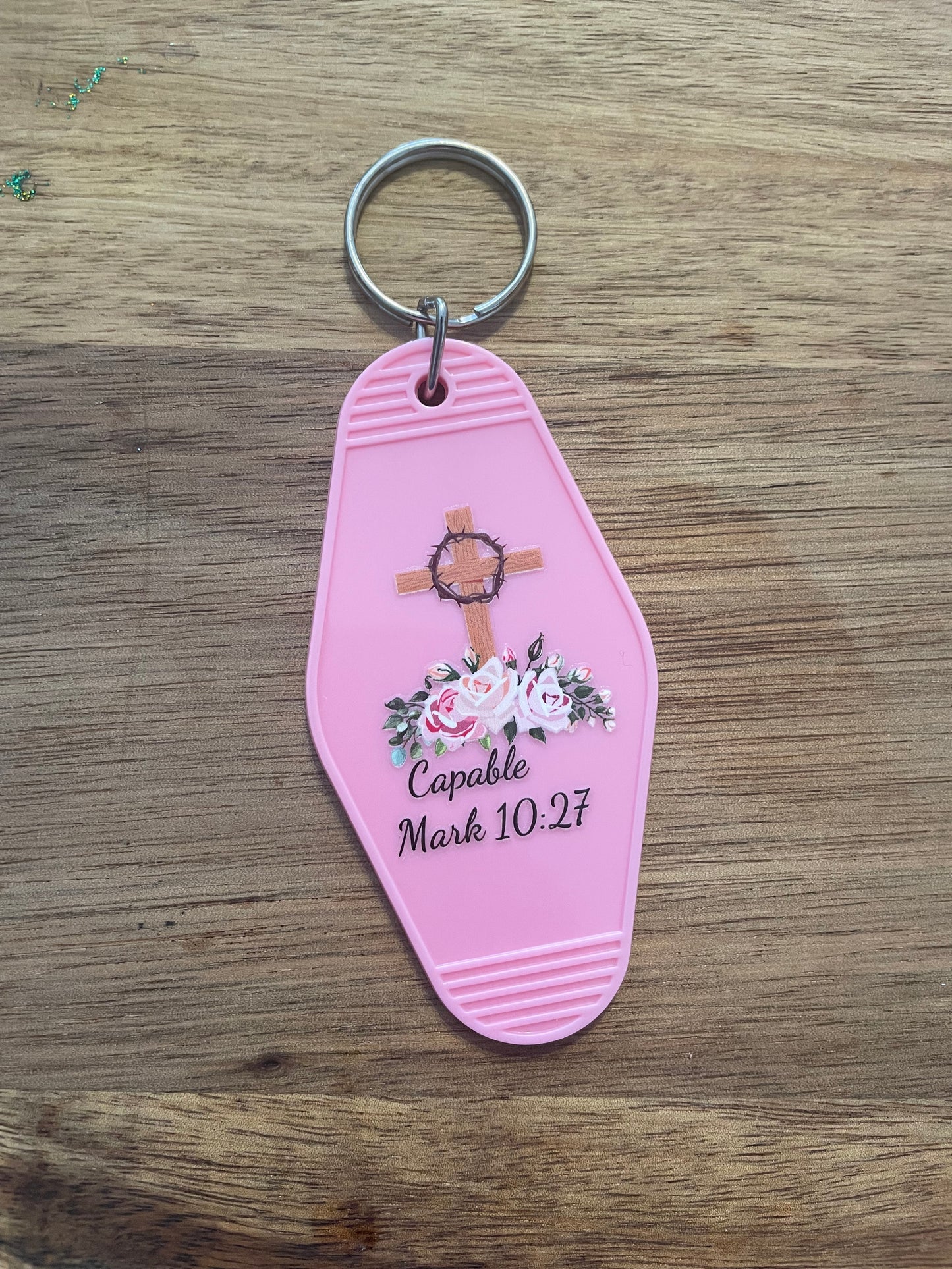 Cow Motel Keychain