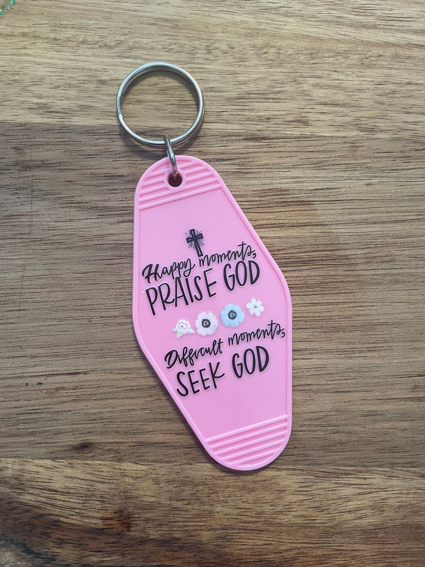 Cow Motel Keychain