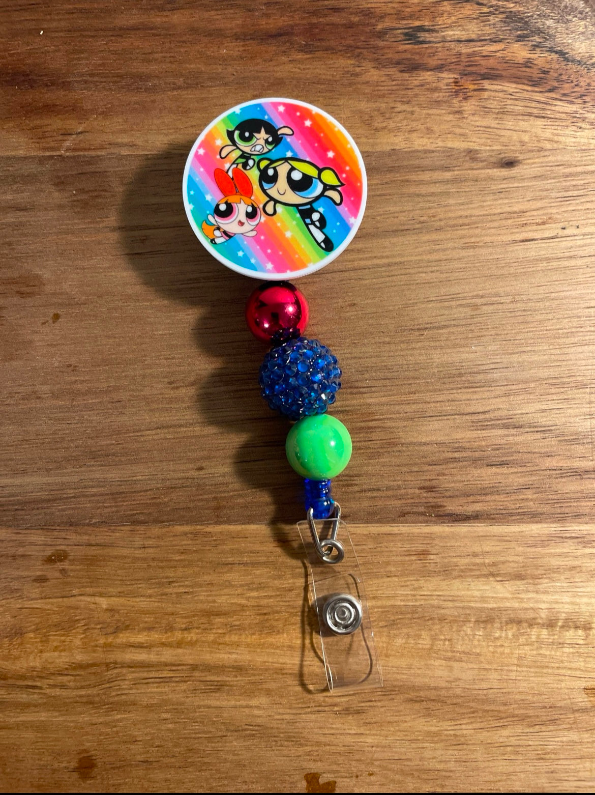 Cute Power Puffed Girlies Badge Reel