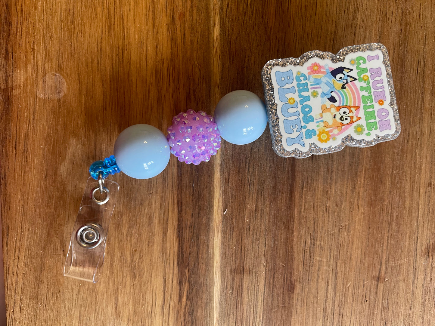 Cute Blue Dog Badge Reel