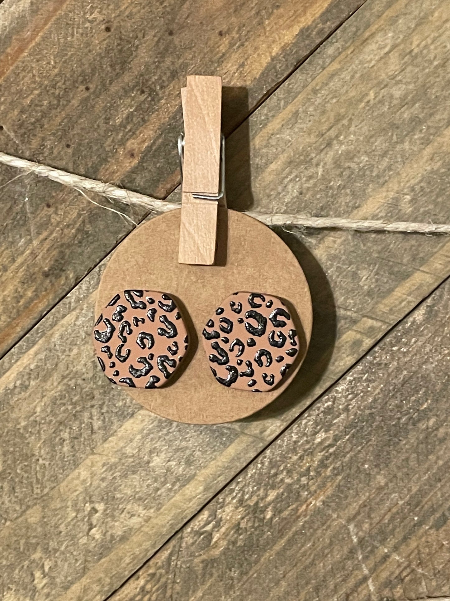 Animal Print Stud Earrings