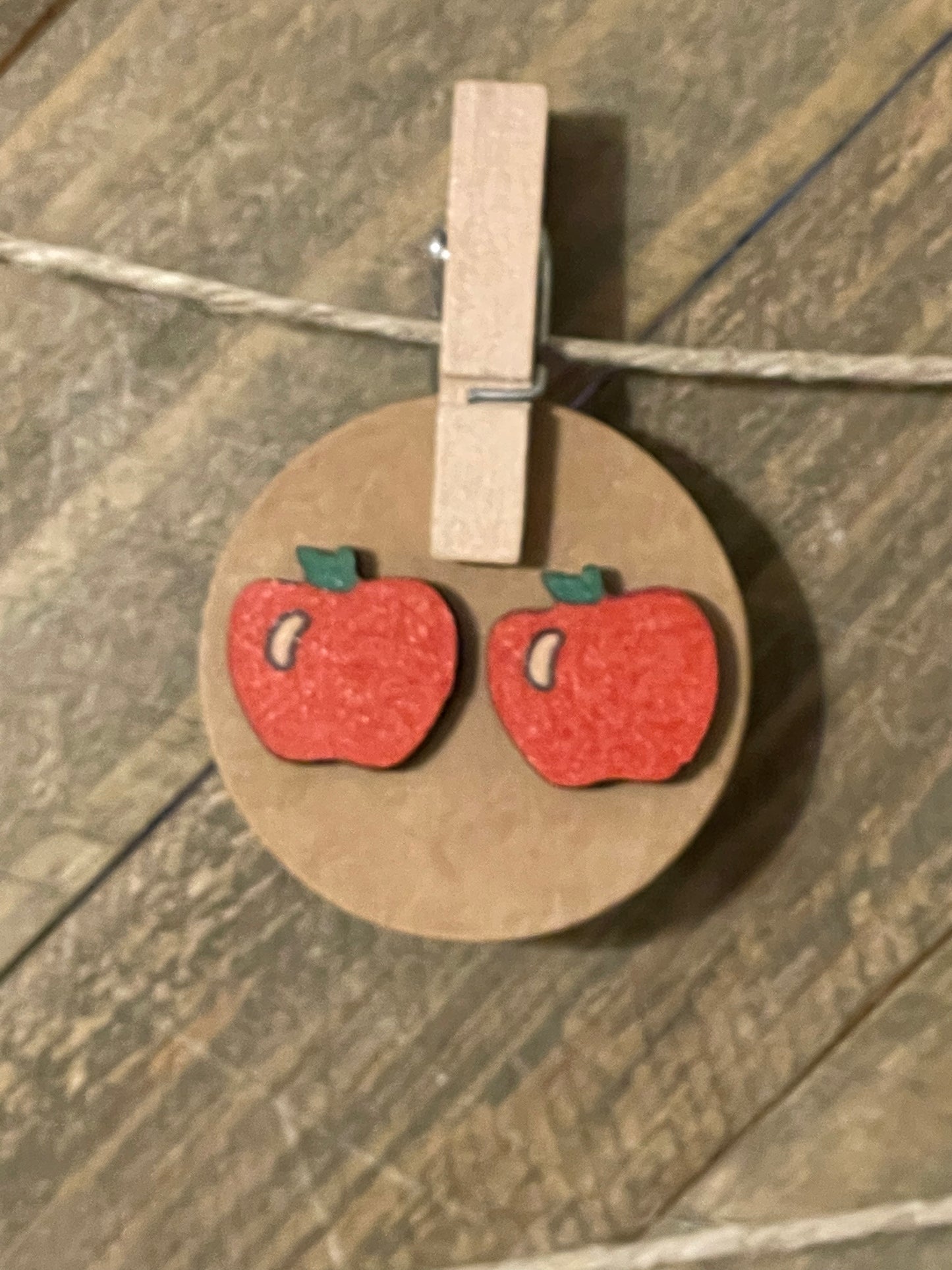 Graduation Season Wooden Stud Earrings