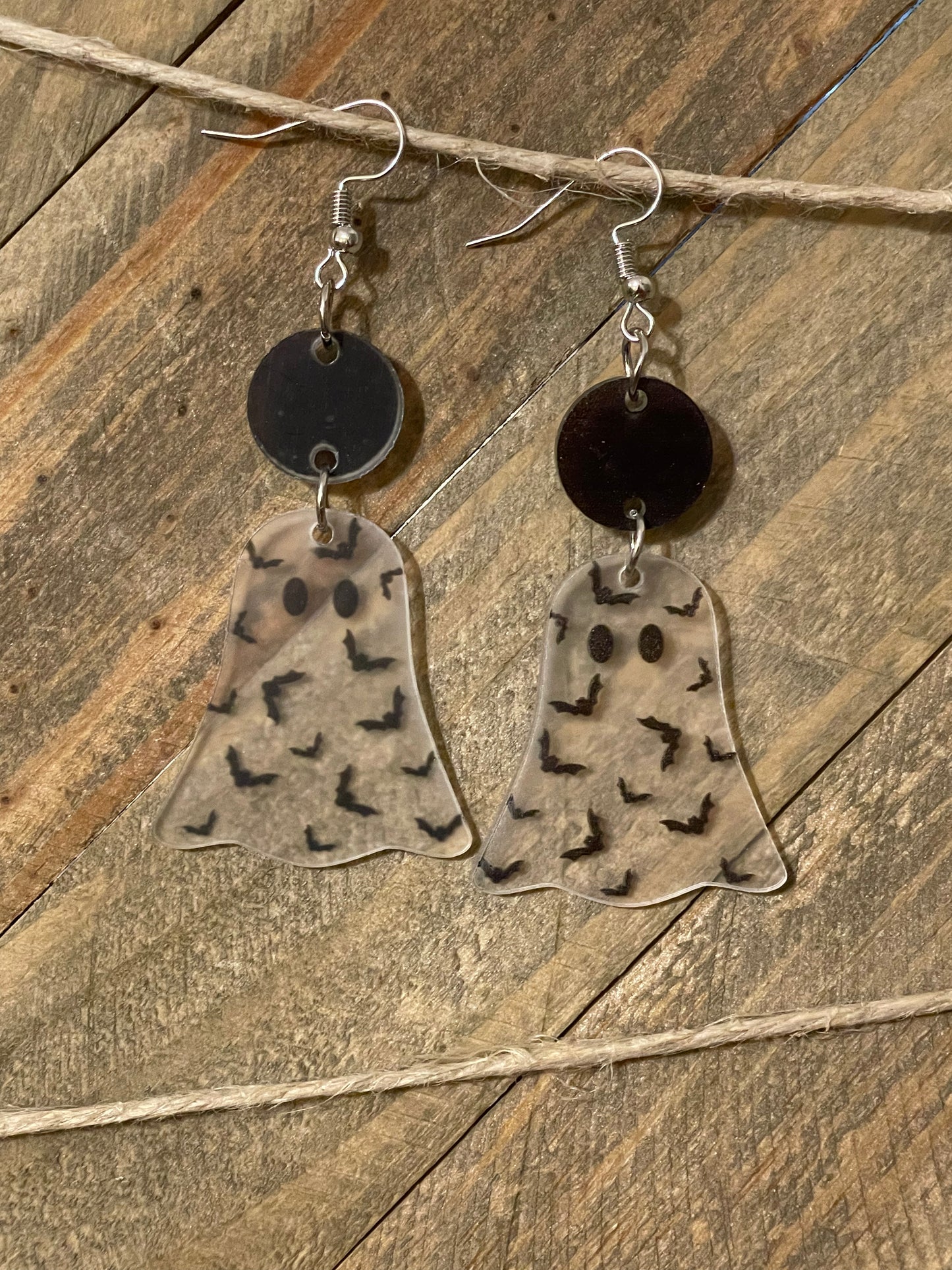 Batty Ghost Dangle Earrings