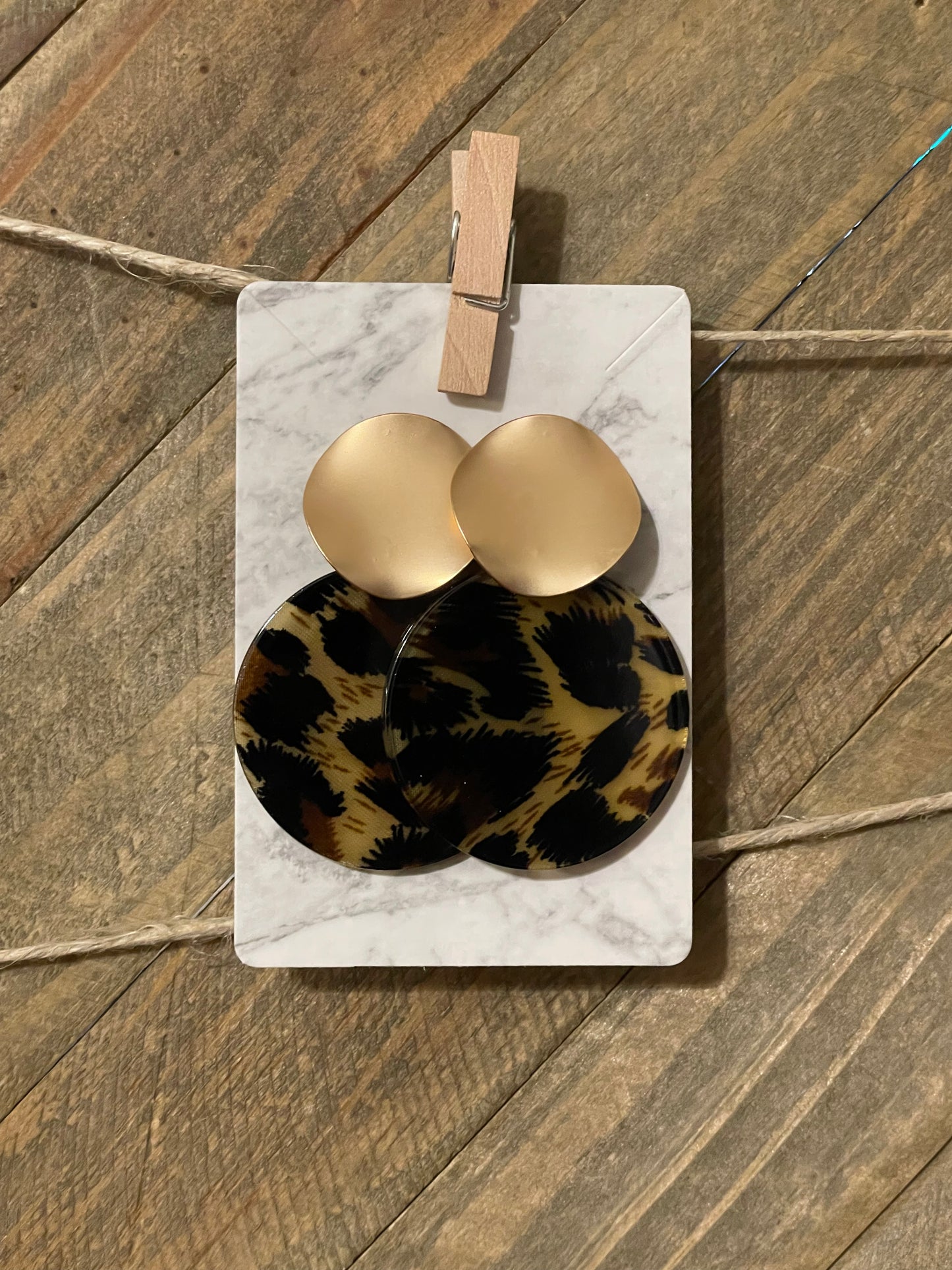 Bohemian Leopard Round Dangle Earrings