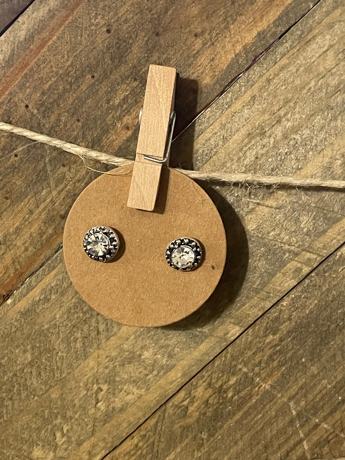 Bohemian Crystal Stud Earrings