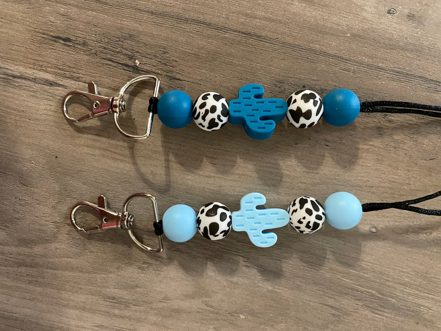 Cactus Silicone Beaded Lanyard