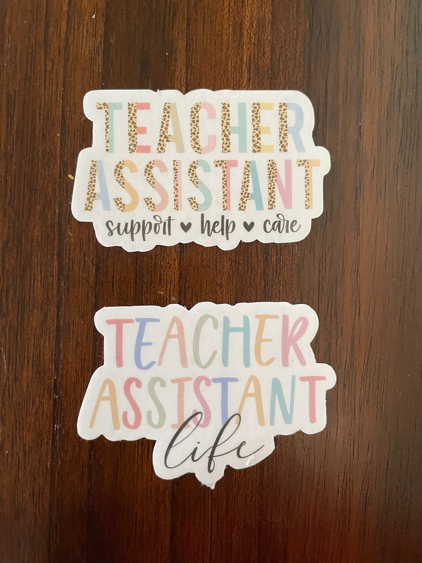 Teacher Assistant Vinyl Stickers