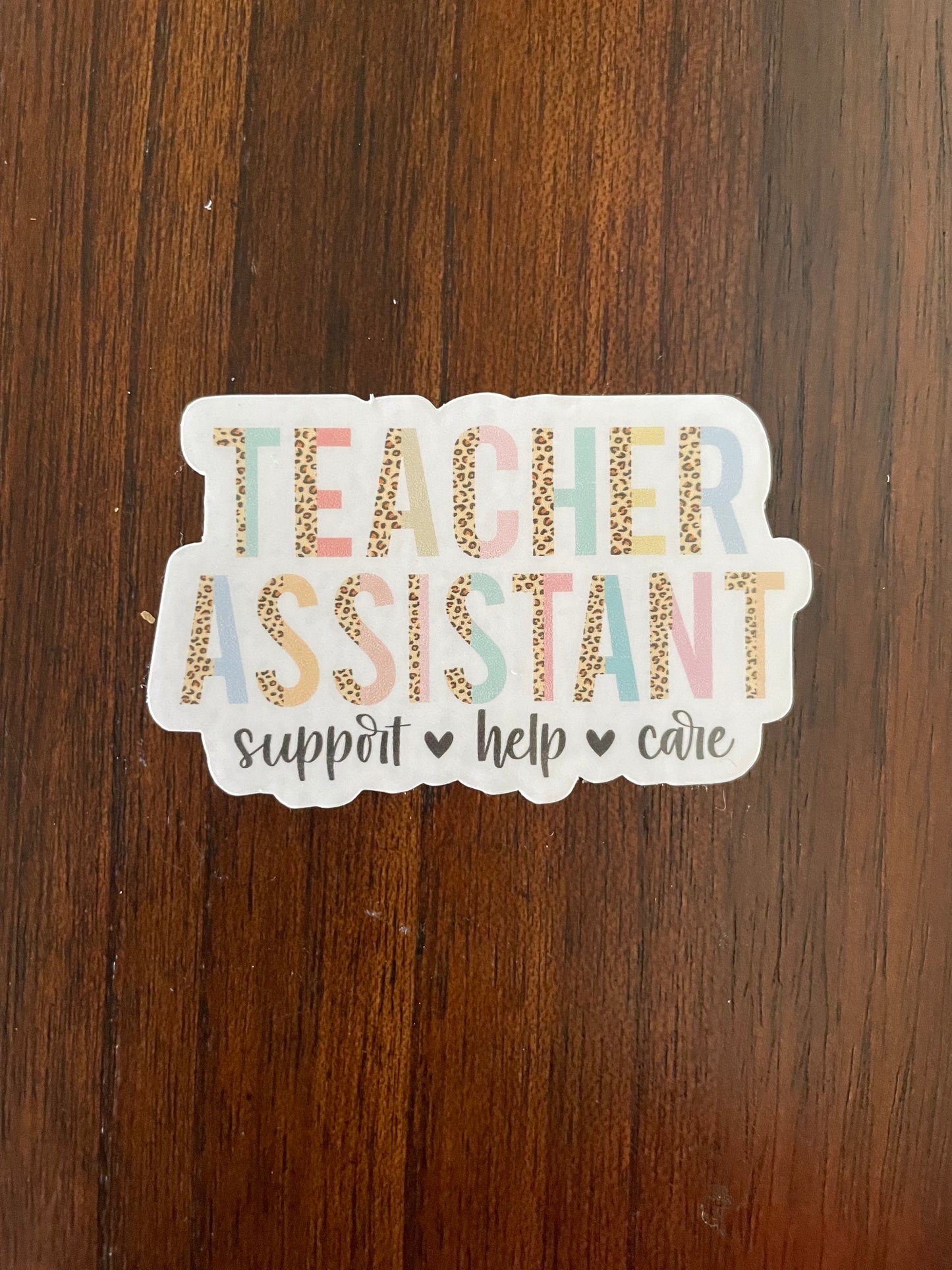 Teacher Assistant Vinyl Stickers