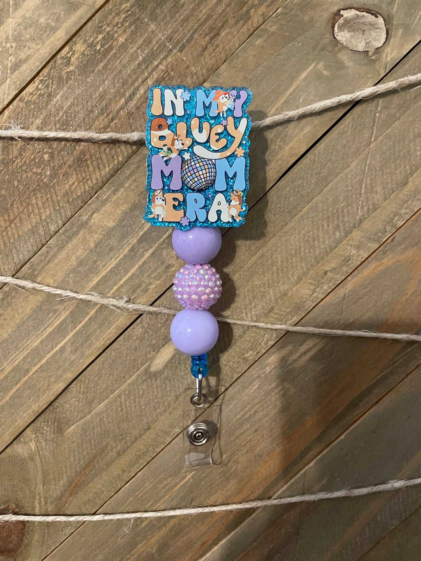 Cute Blue Dog Badge Reel