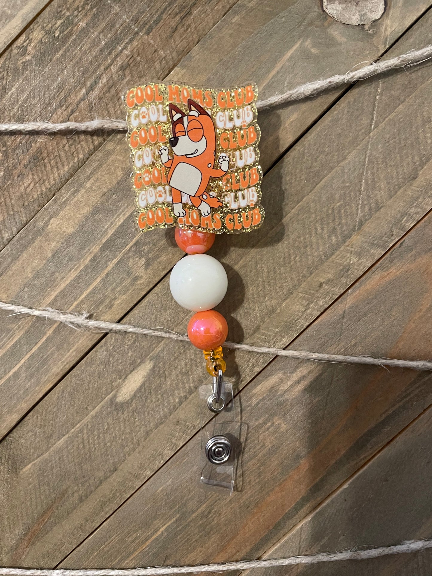 Cute Blue Dog Badge Reel