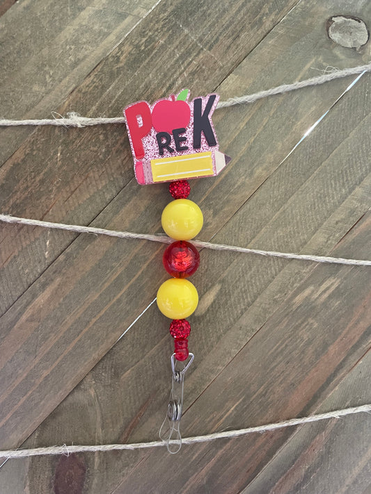 Pre K Teacher Badge Reel