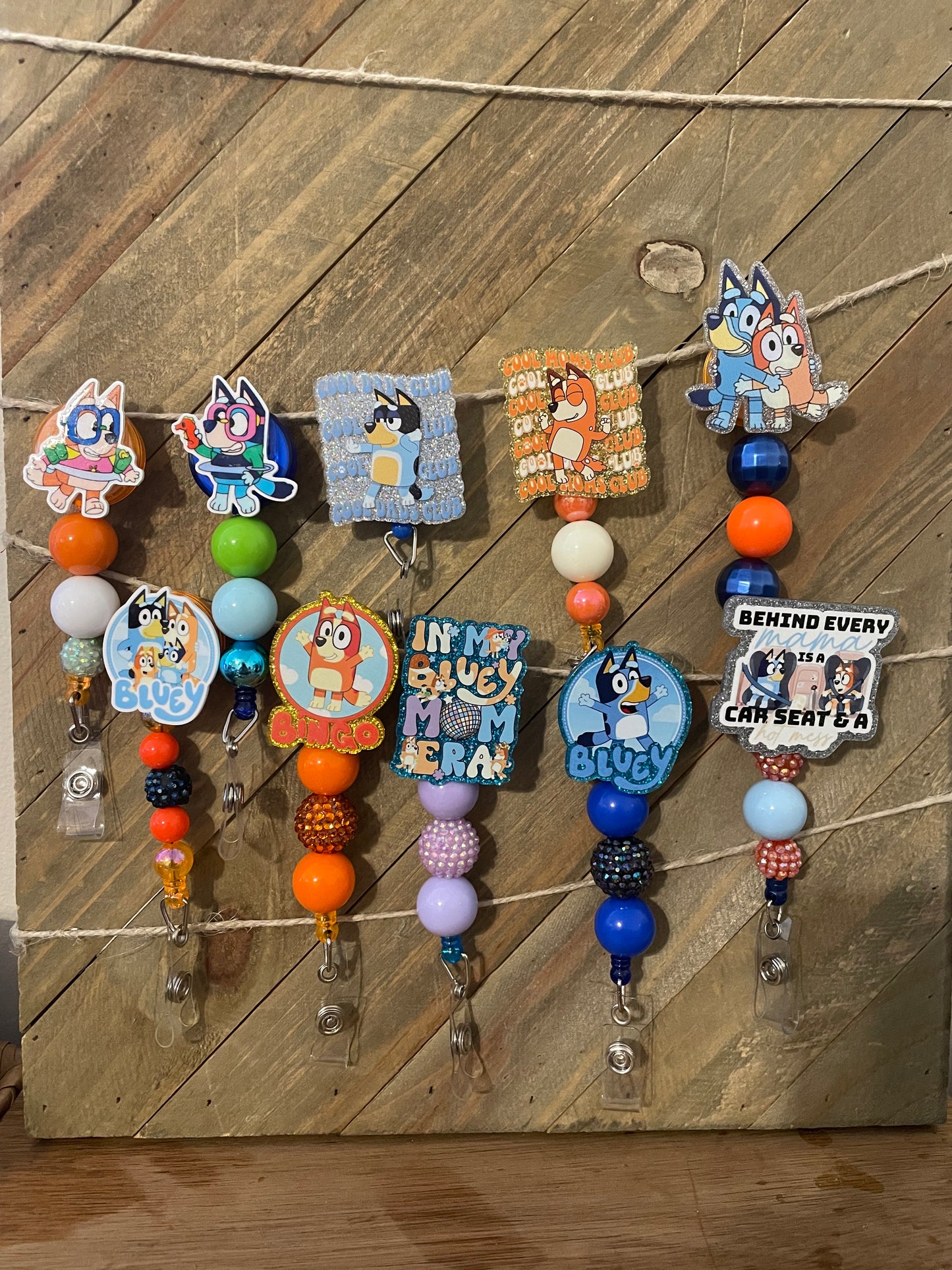 Cute Blue Dog Badge Reel