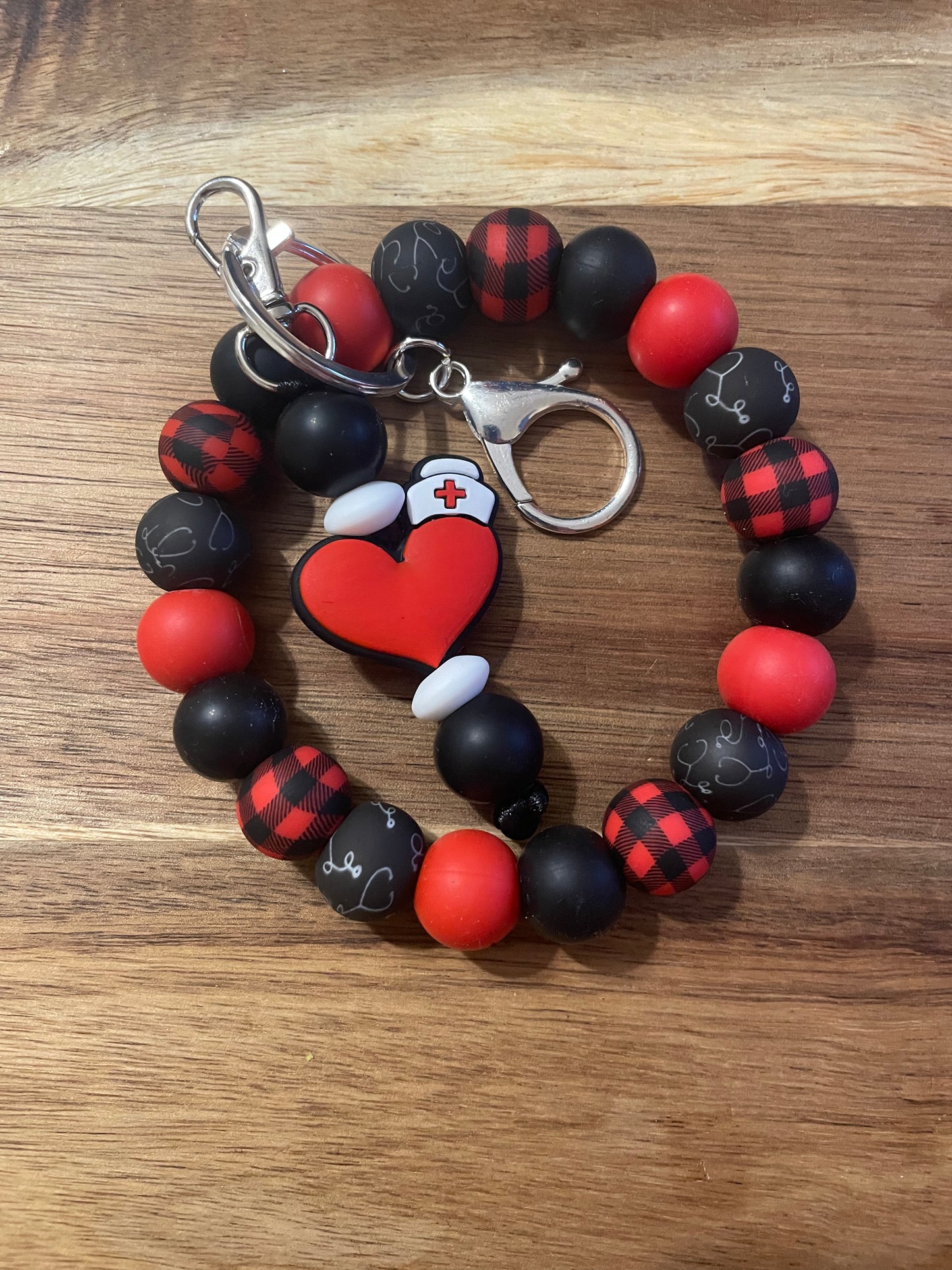Plaid Nurse Wristlet