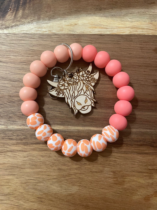 Peachy Cowgirl Wristlet