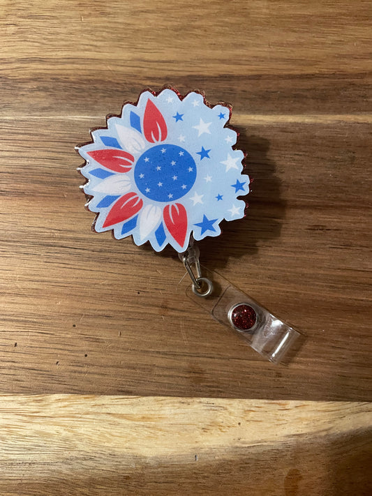 American Sunflower Badge Reel