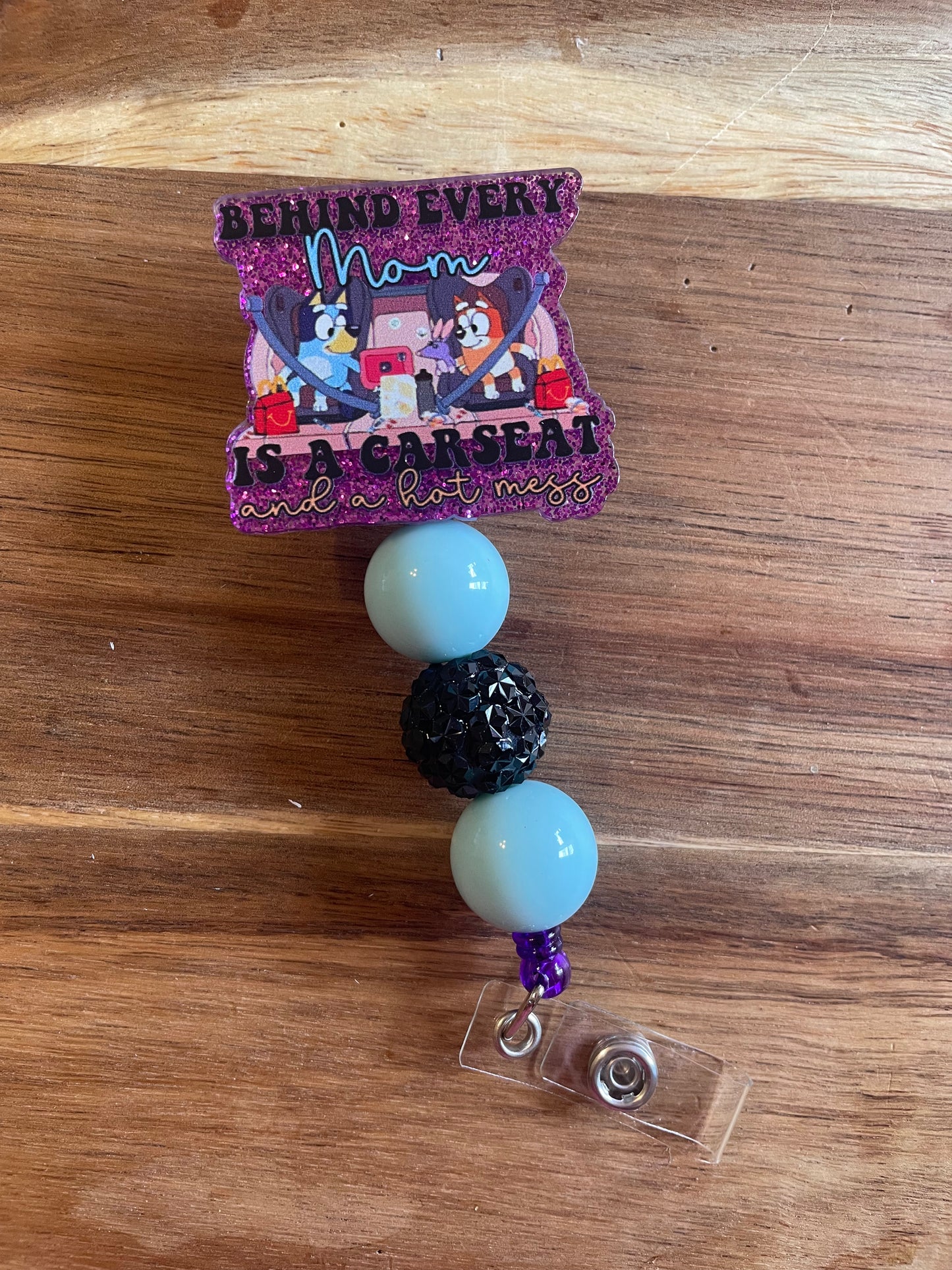 Cute Blue Dog Badge Reel