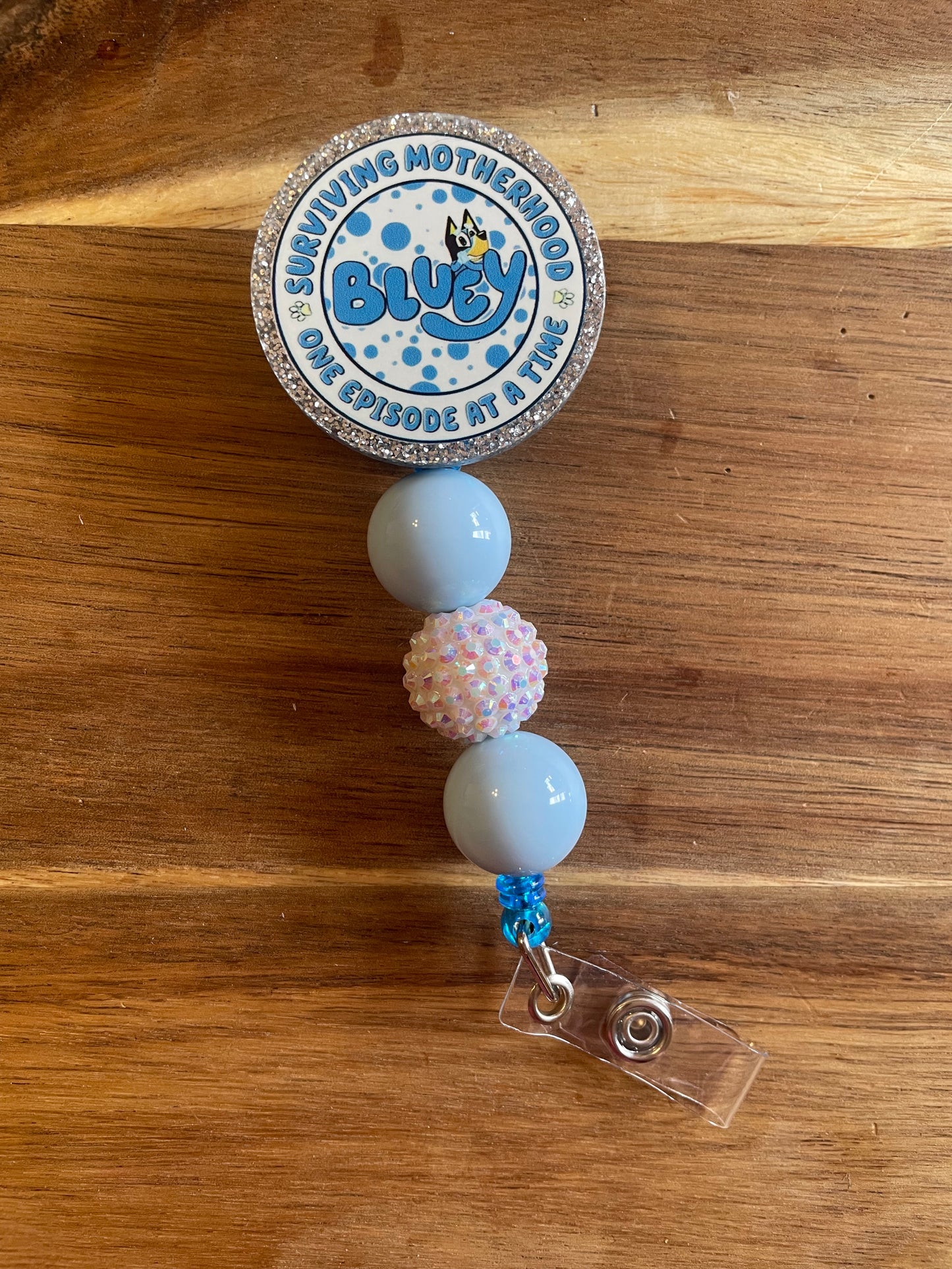 Cute Blue Dog Badge Reel