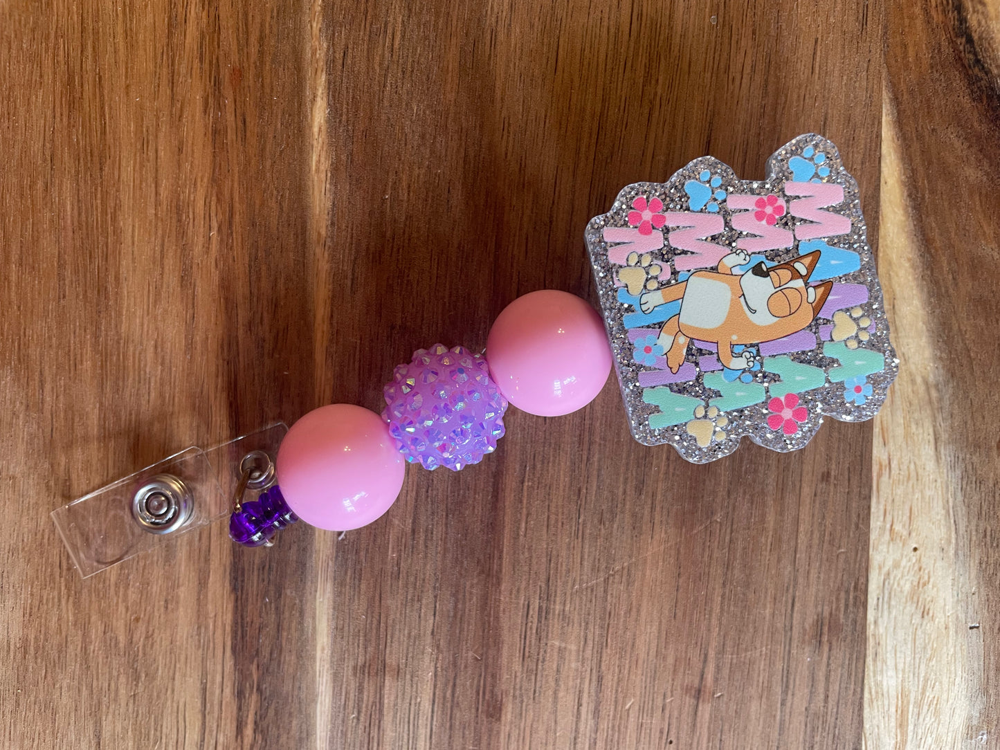 Cute Blue Dog Badge Reel