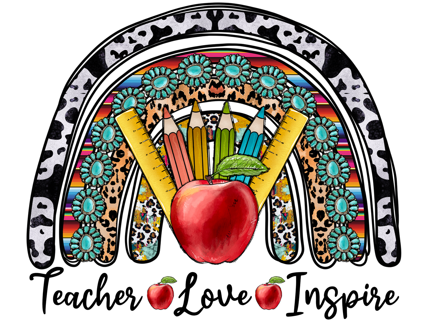 Western Teacher Vinyl Stickers