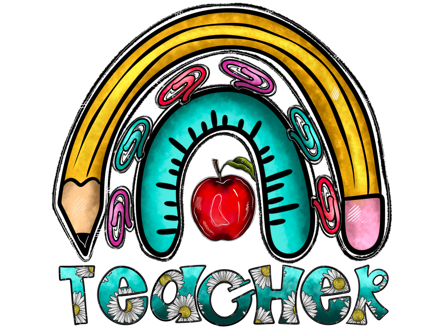 Western Teacher Vinyl Stickers