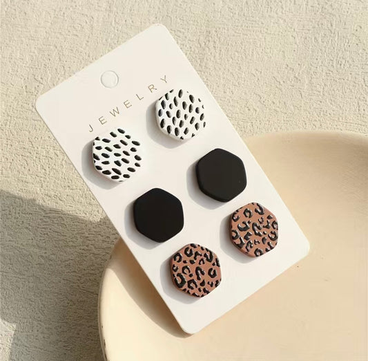 Animal Print Stud Earrings