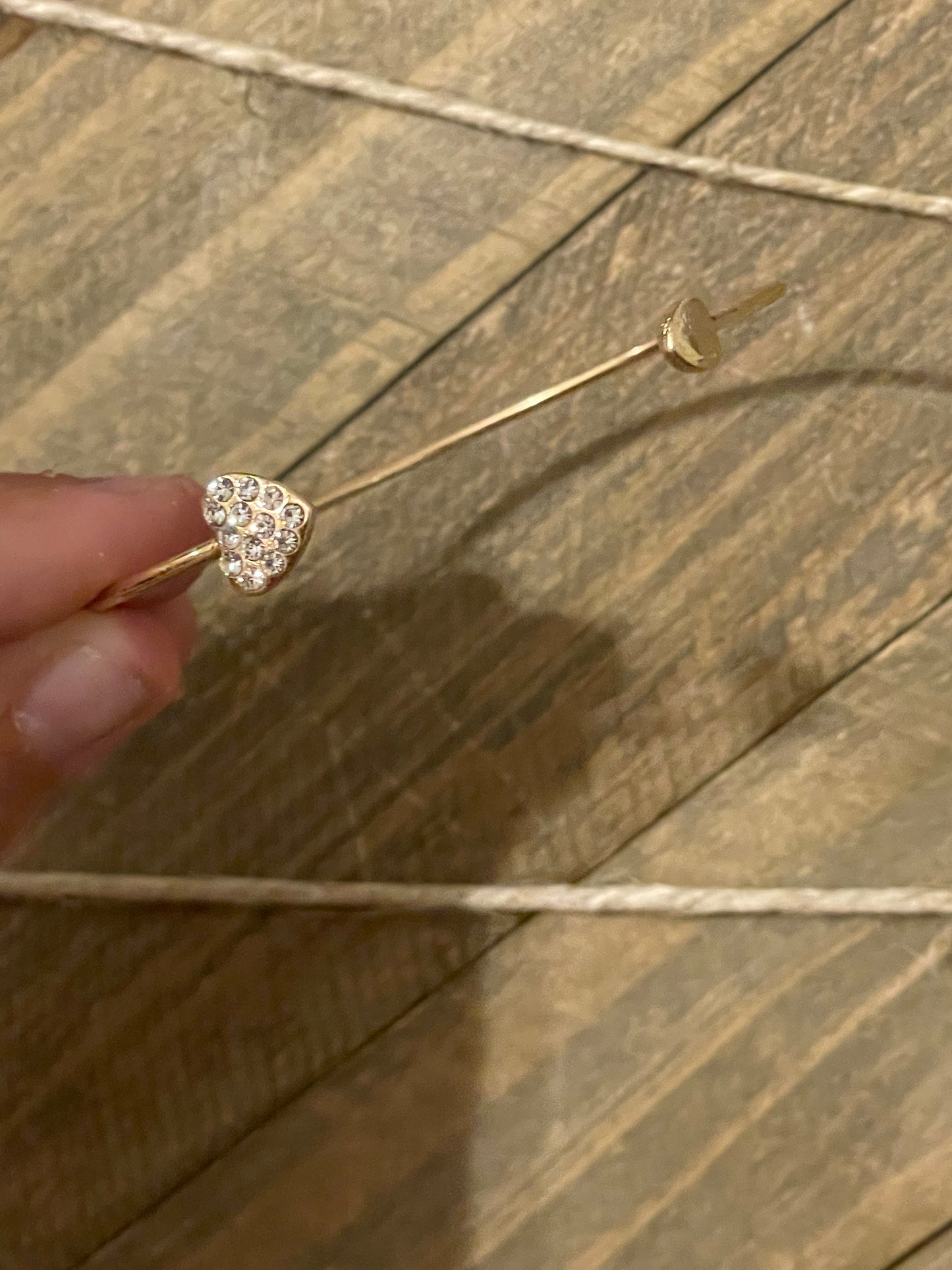 Love Heart Bangle Cuff