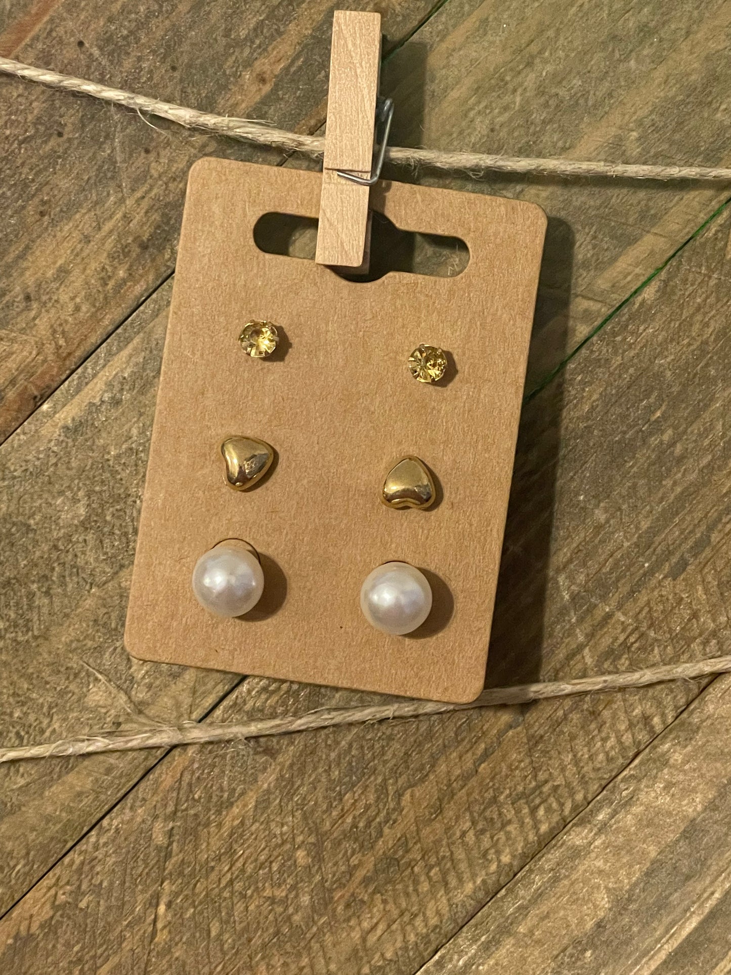 Gold Simple Stud Earrings