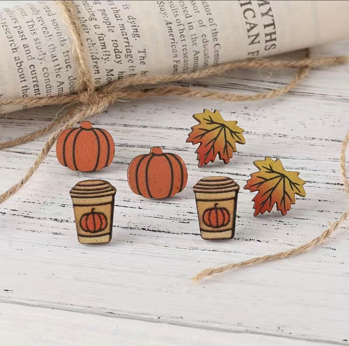 Pumpkin Spice Stud Earrings