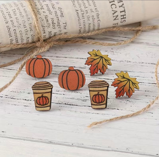 Pumpkin Spice Stud Earrings