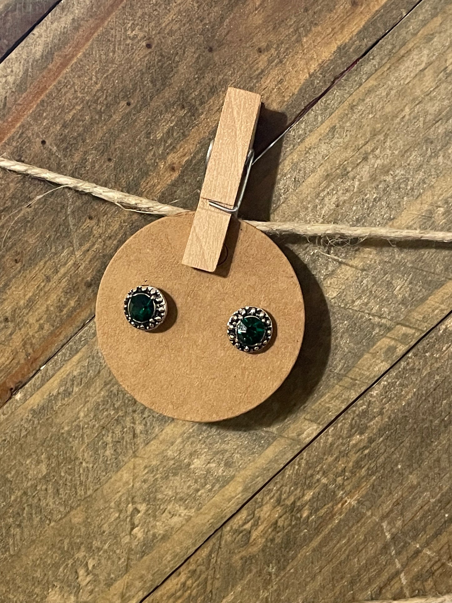 Bohemian Crystal Stud Earrings