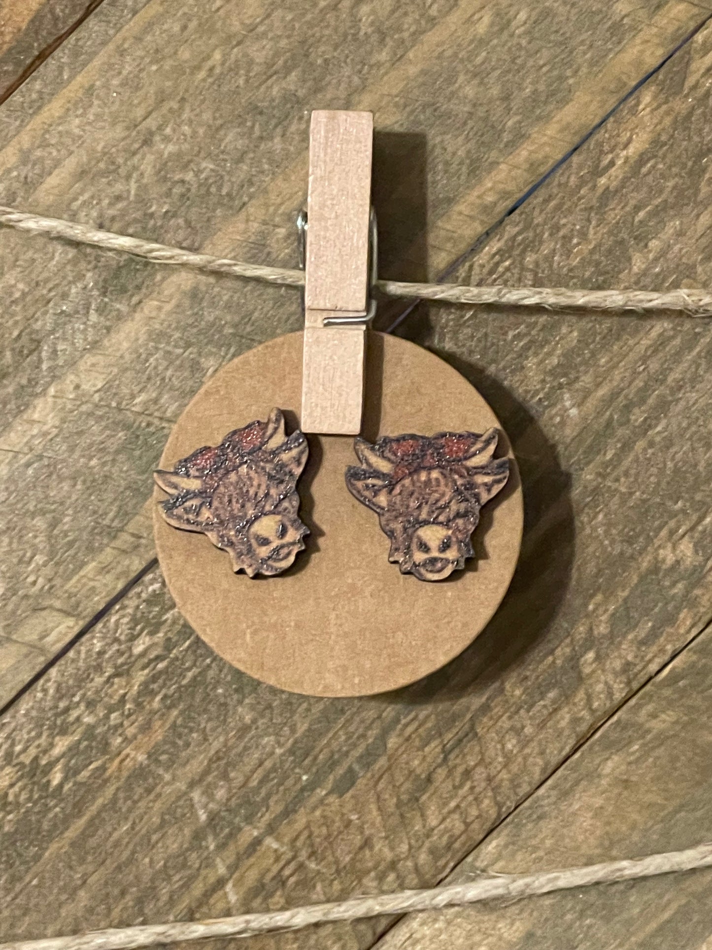 Cow Head Stud Earrings