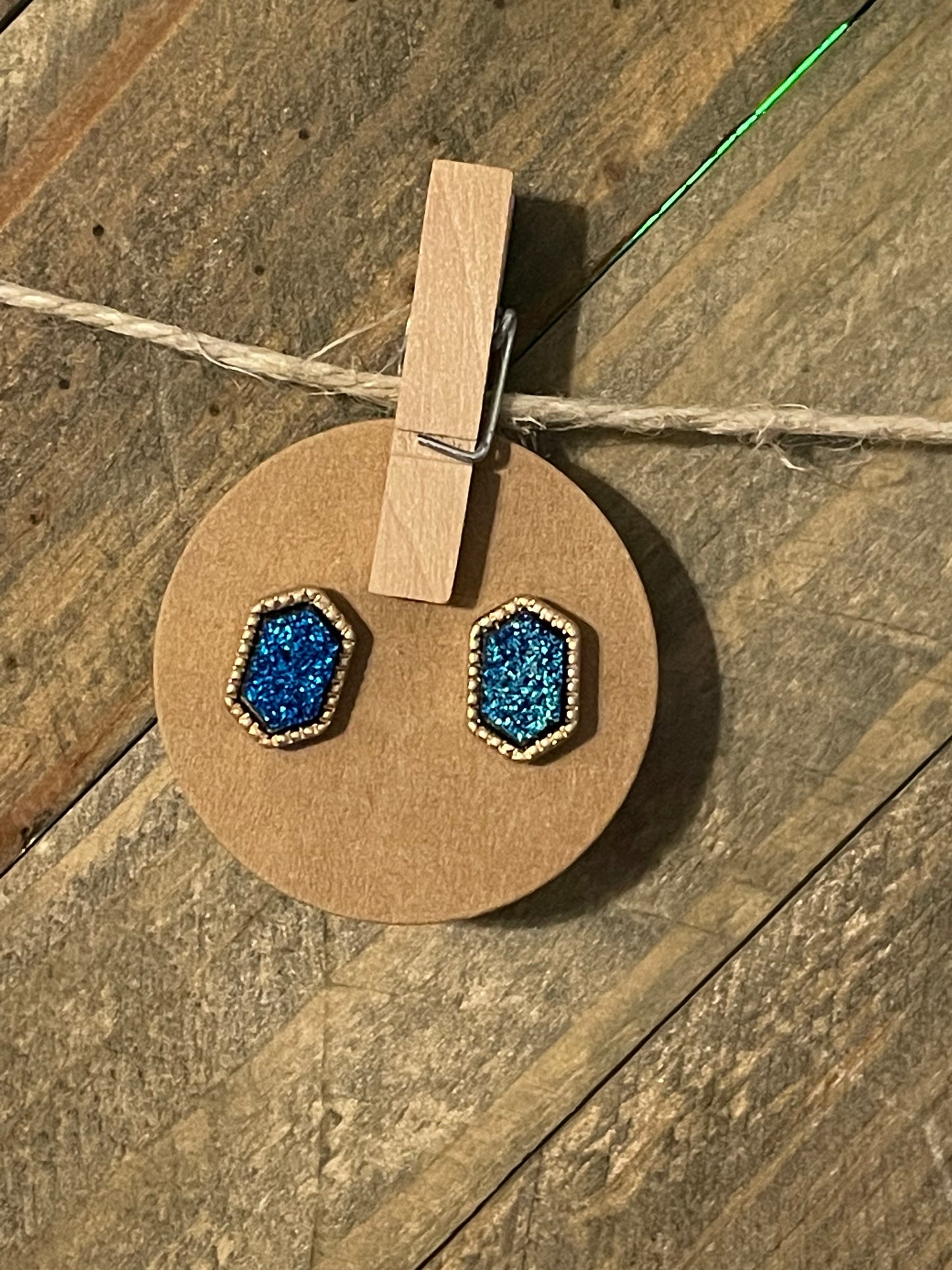 Hexagon Stud Earrings
