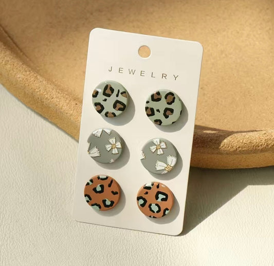 Leopard Stud Earrings