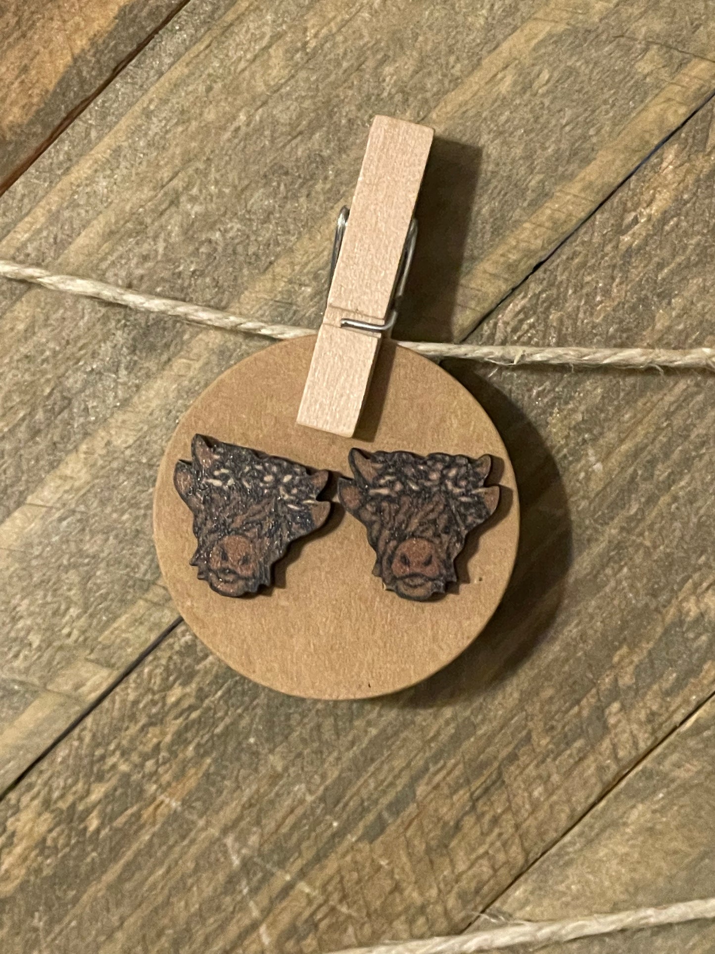 Cow Head Stud Earrings
