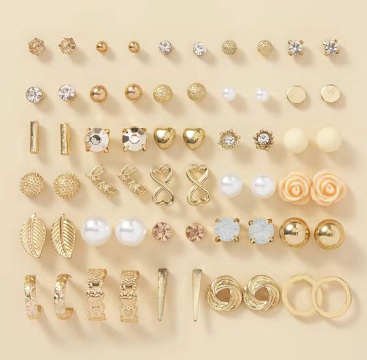 Gold Simple Stud Earrings