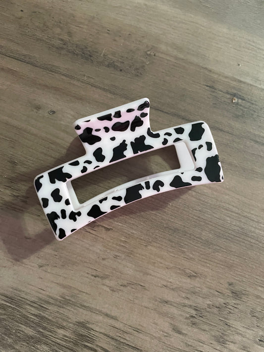 Cow Print Hair Clip
