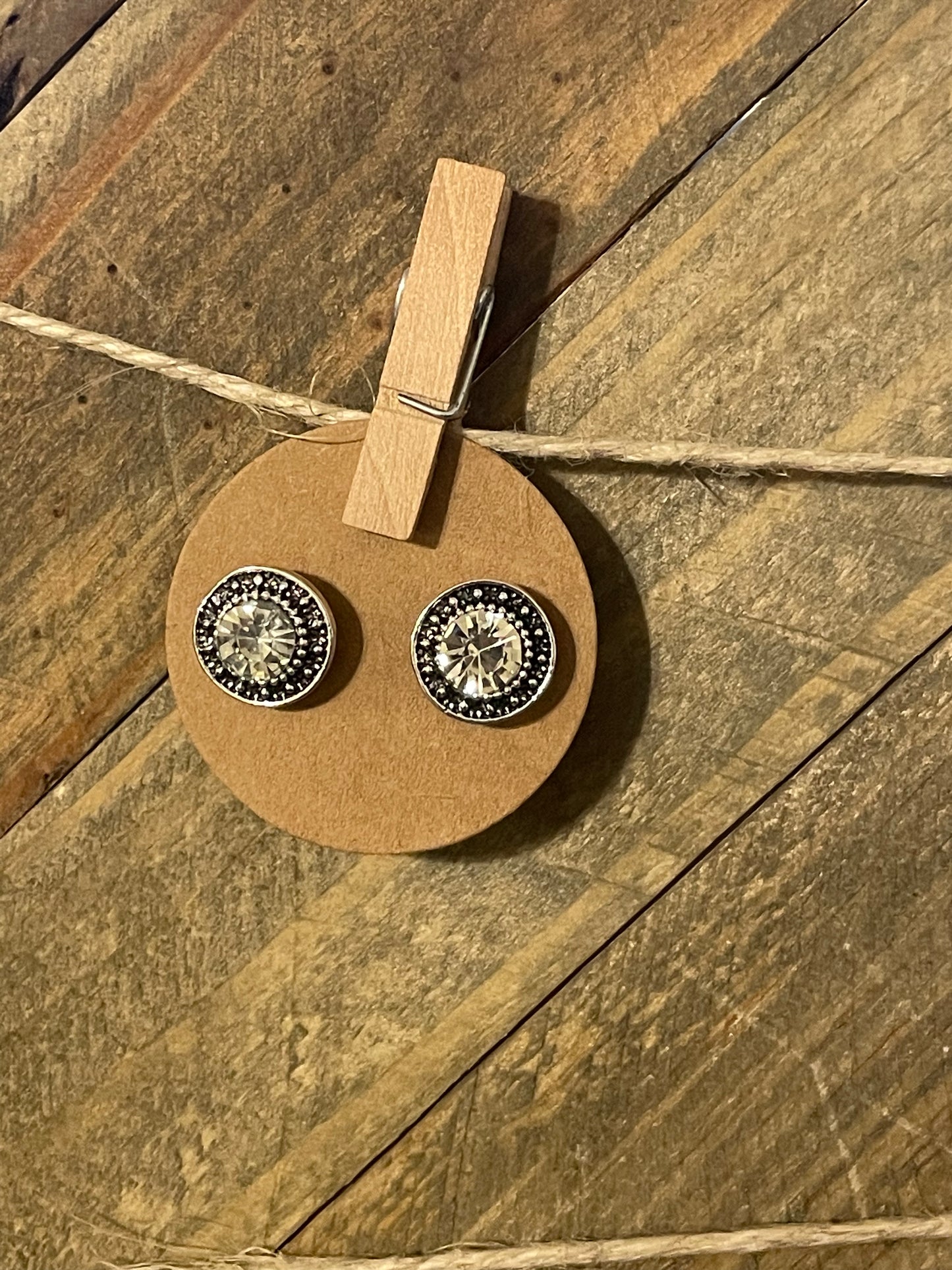 Bohemian Crystal Stud Earrings