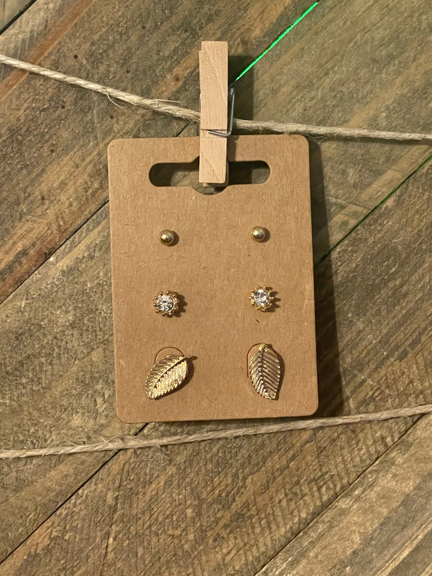 Gold Simple Stud Earrings