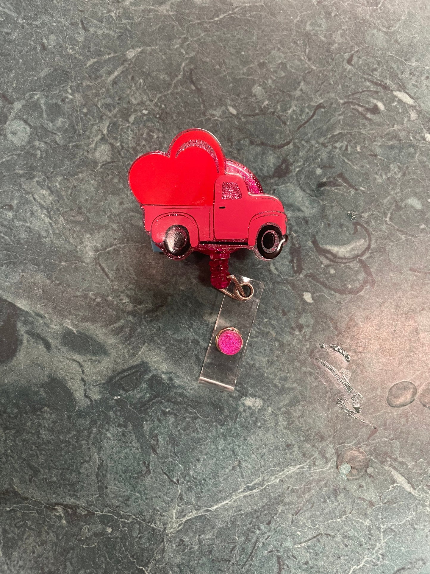 Vintage Heart Truck Badge Reel