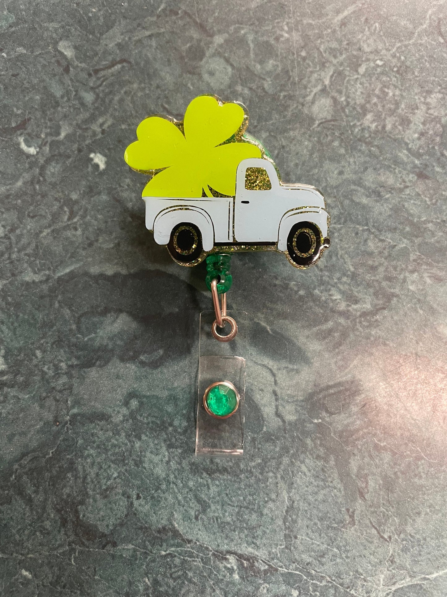 Vintage Clover Truck Badge Reel