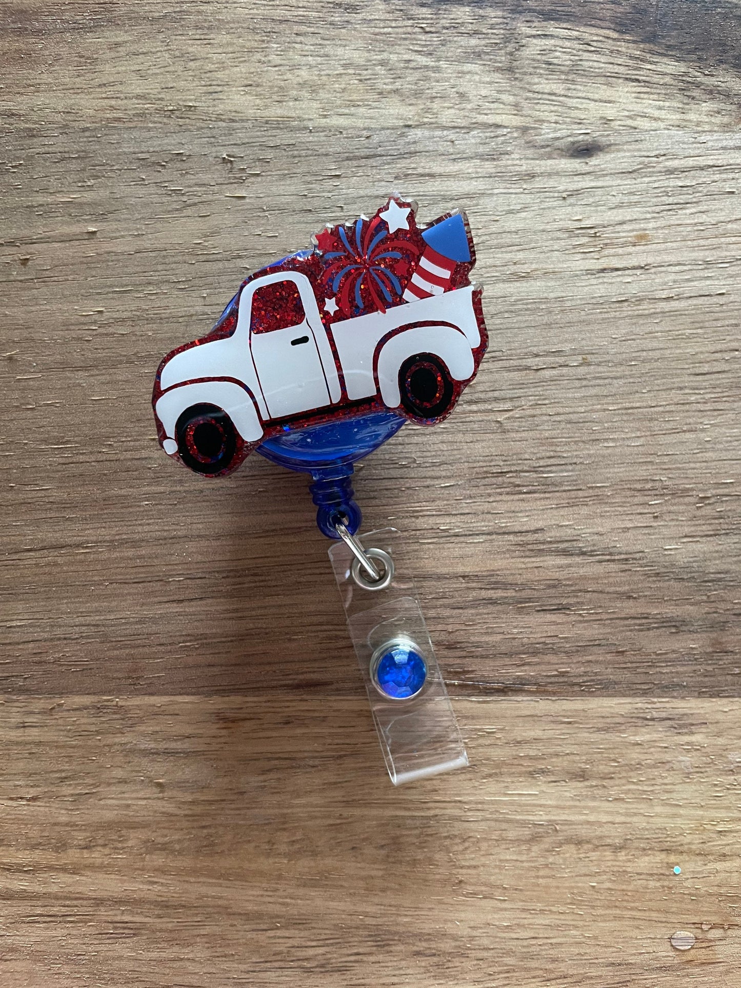 Vintage Firework Truck Badge Reel