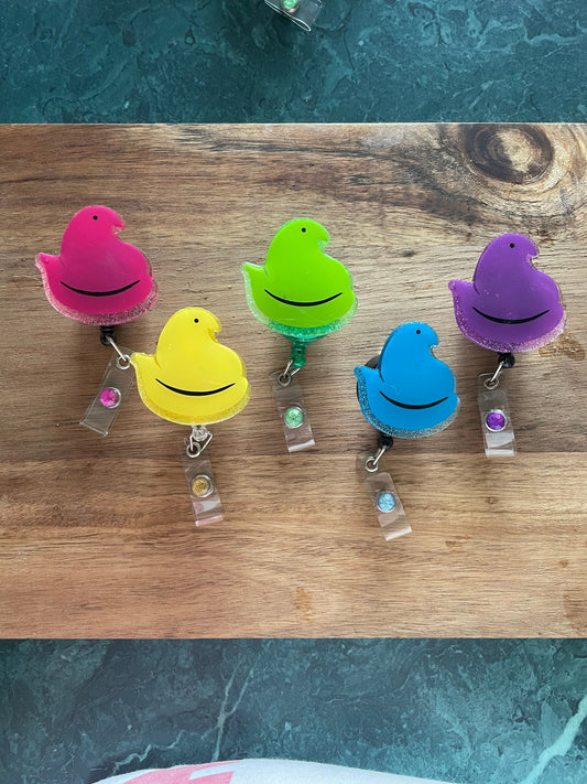 Easter Peep Chick Badge Reel