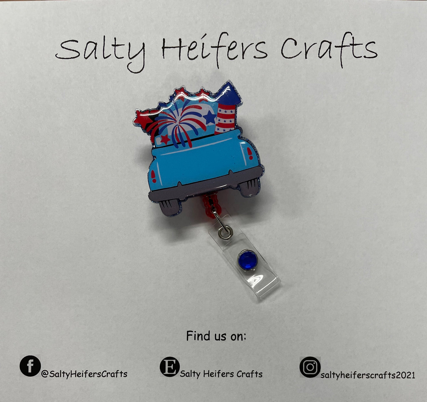 Vintage Fireworks Truck Rear Badge Reel