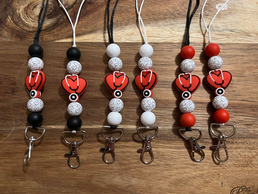 Stethoscope Heart Beaded Lanyard