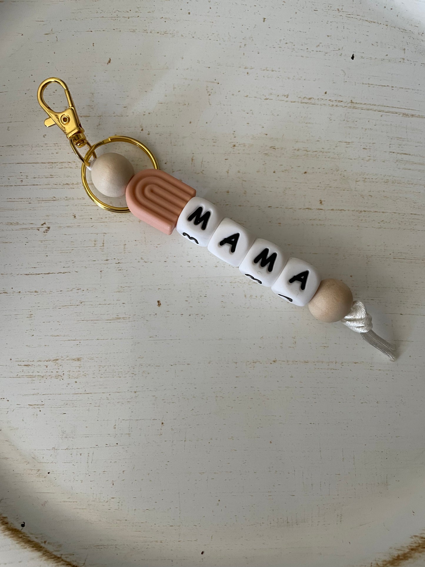 Mama Rainbow Silicone Keychain
