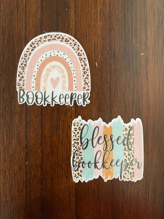 School Bookkeeper Vinyl Stickers