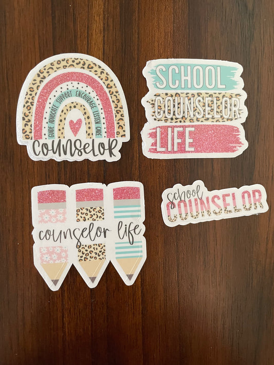 School Counselor Vinyl Stickers